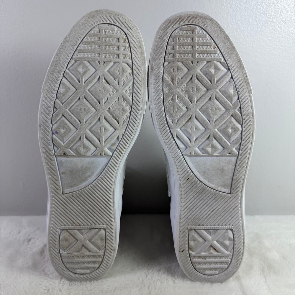 White High-Top Athletic Sneaker with Red Rose Graphic - Picture 7 of 9